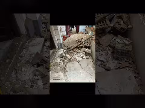 نجاة أسر في المكلا بعد انهيار منزلهم