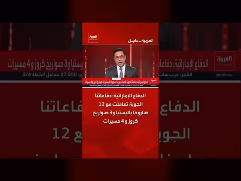 الدفاع الإماراتية: تعامل دفاعاتنا الجوية مع 19 صاروخا