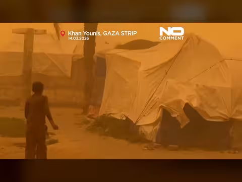 عاصفة رملية ضخمة تجتاح غزة