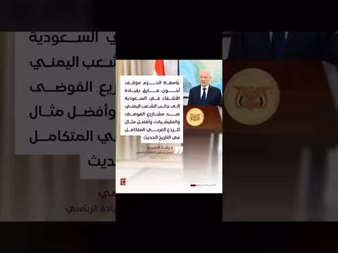 رئيس مجلس القيادة الرئاسي: عاصفة الحزم موقف أخوي بقيادة السعودية