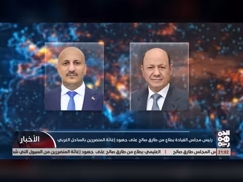 رئيس مجلس القيادة يثني على جهود الفريق طارق صالح في مواجهة المنخفض الجوي