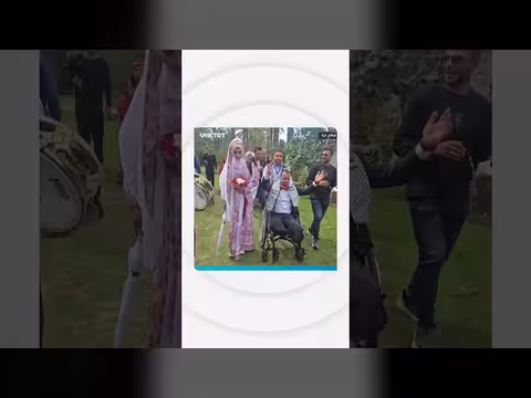 حفل زفاف جماعي ل150 فلسطينياً في غزة