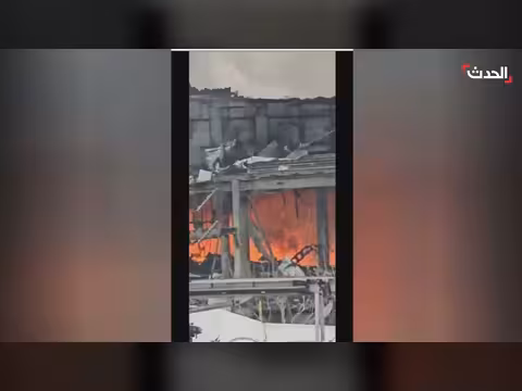 اشتعال النيران في معهد أبحاث الفضاء في طهران