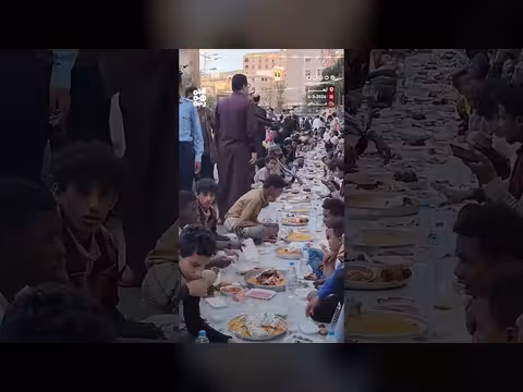 تعز: كاميرا الجمهورية توثق أجواء الإفطار الجماعي الرابع