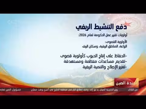 الخطة الخمسية الخامسة عشرة: تنشيط الريف وتطوير الزراعة