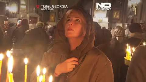 جورجيا تحتفل بعيد الميلاد الأرثوذكسي وسط احتجاجات مؤيدة للاتحاد الأوروبي