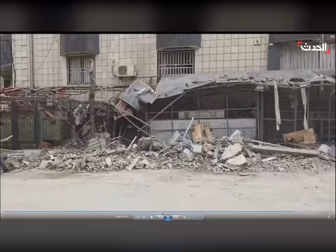 مشاهد للمبنى المستهدف في الغبيري