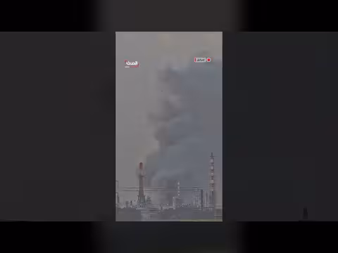 تسجيل كاميرا مراقبة لهجوم إيراني على مصفاة نفط في حيفا الإسرائيلية