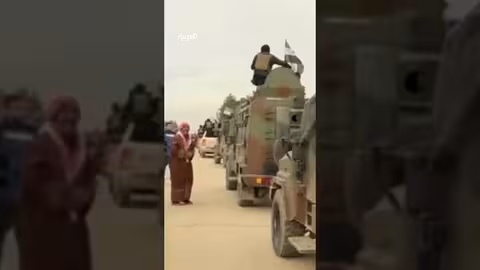 رتل أمني سوري يتجه إلى القامشلي وسط ترحيب شعبي