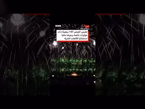 عرض ألعاب نارية فخم في الصين