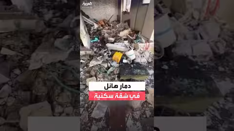 دمار هائل في شقة سكنية بمدينة غزة