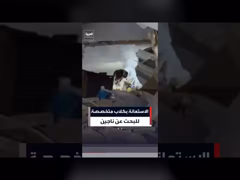 استعانة بكلاب متخصصة للبحث عن ناجين في فنزويلا