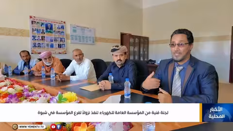 لجنة كهرباء يمنية تتفقد محطات التوليد في شبوة