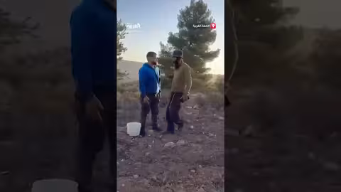 اعتداء مستوطن إسرائيلي على فلسطينيين أثناء قطف الزيتون في الضفة الغربية