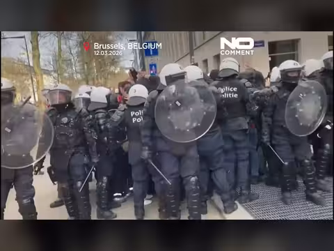 تظاهرات كبرى في بروكسل ضد التقشف