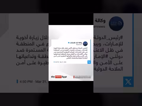 رئيس دولة الإمارات يستقبل أمير قطر