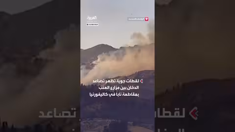 حريق هائل في مزارع عنب نابا بكاليفورنيا