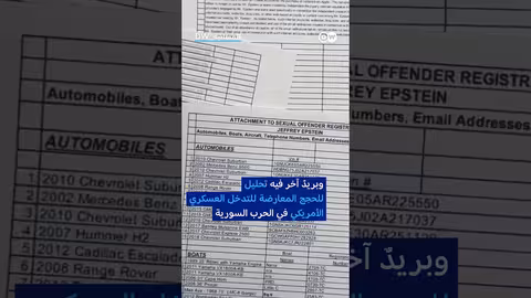 سوريا في ملفات إبستين: تدخلات دولية وتعذيب ناشط