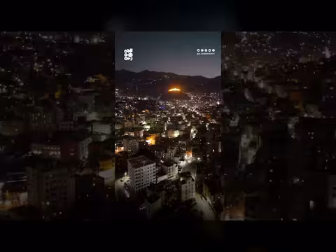 تعز: لحظة أذان المغرب في تغطية إخبارية لقناة الجمهورية