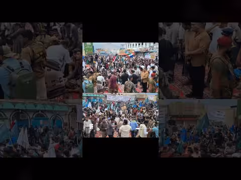 احتشاد جماهيري في المكلا ضد الاعتداءات الإيرانية