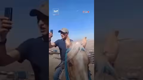 مستوطن يلاحق فلسطينية على حصان في مسافر يطا بالخليل