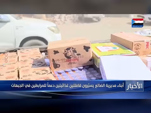 قافلتان غذائيتان من الضالع لدعم القوات الجنوبية