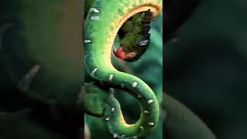 ابتلاع أفعى لببغاء: لحظة توثيق
