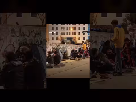 نازحو الضاحية الجنوبية يتجمعون في ساحة الشهداء بعد إنذار إسرائيلي