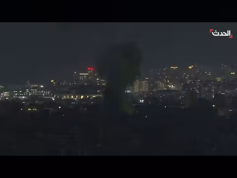 صور مباشرة لغارة إسرائيلية على ضاحية بيروت