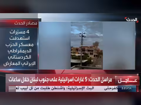 هجوم ب8 مسيرات على إقليم كردستان العراق