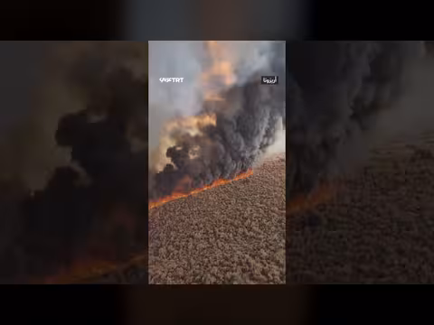 حريق هائل يلتهم 550 فداناً في أريزونا