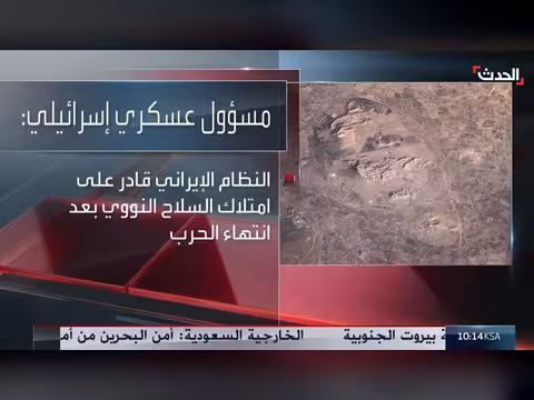 إسرائيل تحذر من برنامج إيران النووي