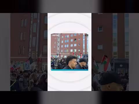 مظاهرة في برلين تدعم فلسطين