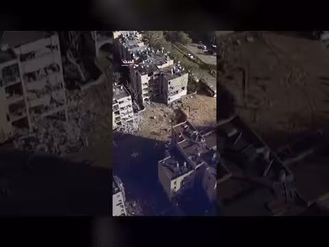 مشاهد جوية لأضرار هجوم صاروخي إيراني على مدينة عراد جنوب إسرائيل