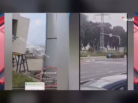 تصاعد الدخان من موقع صناعي بحيفا بعد قصف إيراني