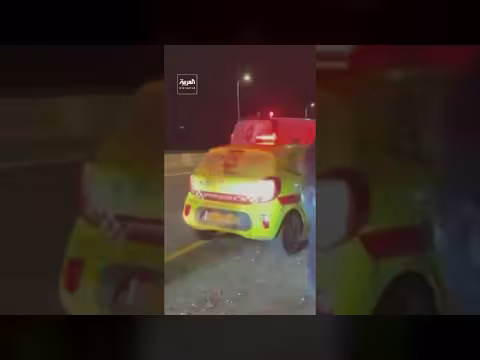 سيارات الإسعاف في شمال إسرائيل تتعامل مع إصابات بعد قصف حزب الله