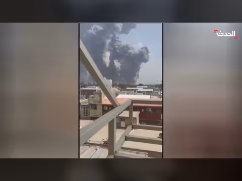 مشاهد لقصف قاعدة جوية إيرانية شمالي الأحواز