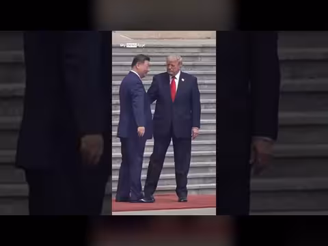 شي جين بينغ يستقبل ترامب في بكين