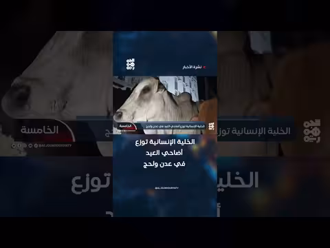 الخلية الإنسانية توزع أضاحي العيد في عدن ولحج