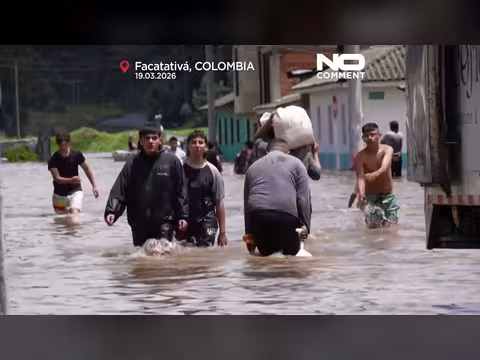 فيضانات مدمرة في فاكاتاتيفا بكولومبيا بسبب أمطار غزيرة