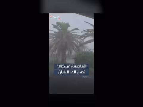 العاصفة ميكالا تجلب أمطاراً غزيرة إلى اليابان