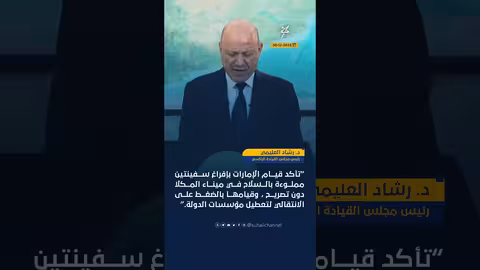 العليمي: الإمارات تُفرغ أسلحة في المكلا وتضغط على الانتقالي