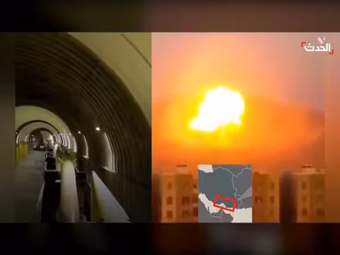 إعلام إسرائيلي ينشر مشاهد لاستهداف نفق للحرس الثوري