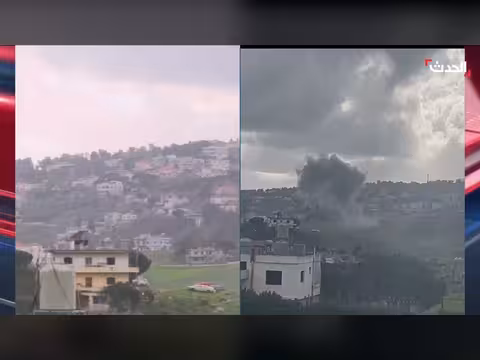 قصف مدفعي وغارات إسرائيلية على بلدة دبين جنوب لبنان