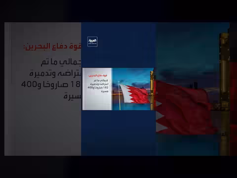 قوة دفاع البحرين: اعتراض 182 صاروخا و400 مسيرة