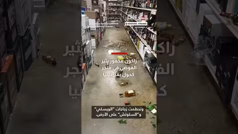 راكون مدمن كحول يُحدث فوضى في متجر مشروبات بولاية فرجينيا
