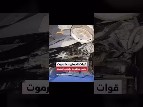 الجيش اليمني يحبط محاولة تهريب أسلحة شرق المكلا