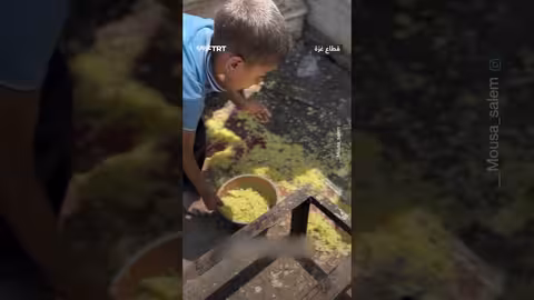 طفل يستمد القوة من الأرض لمواجهة الجوع