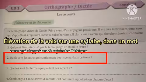 6ème année primaire parcours page: 21,22 les accents السادس إبتدائي