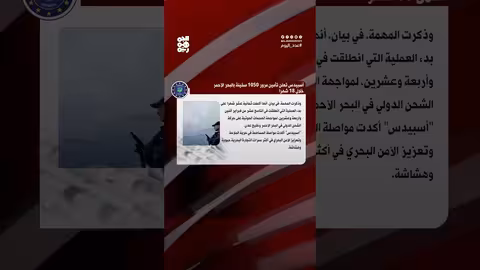 تأمين عبور 1050 سفينة في البحر الأحمر رغم التحديات الأمنية